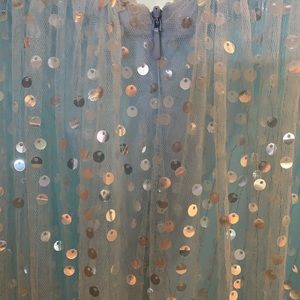 Light Blue sequined prom dress, size 6